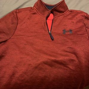 Under Armour Coldgear Marron Mens Small 1/4 Zip Up